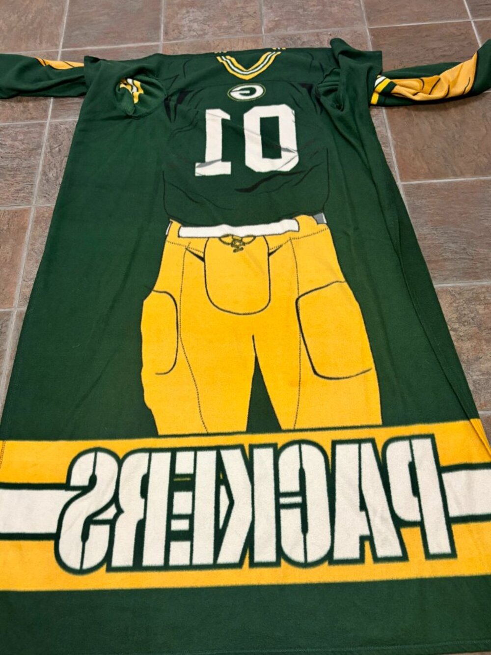~~Green Bay Packers NFL Snuggie Wearable Fleece Blanket Northwest Adult OS...68" - Picture 5 of 5